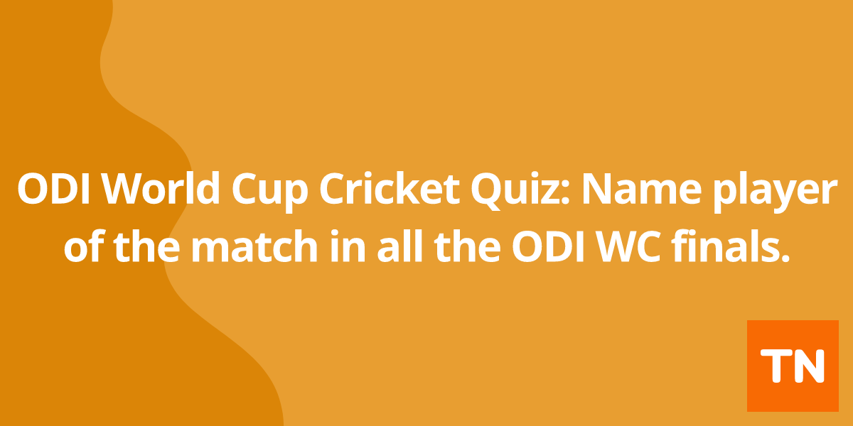 ODI World Cup Cricket Quiz: Name player of the match in all the ODI WC finals.