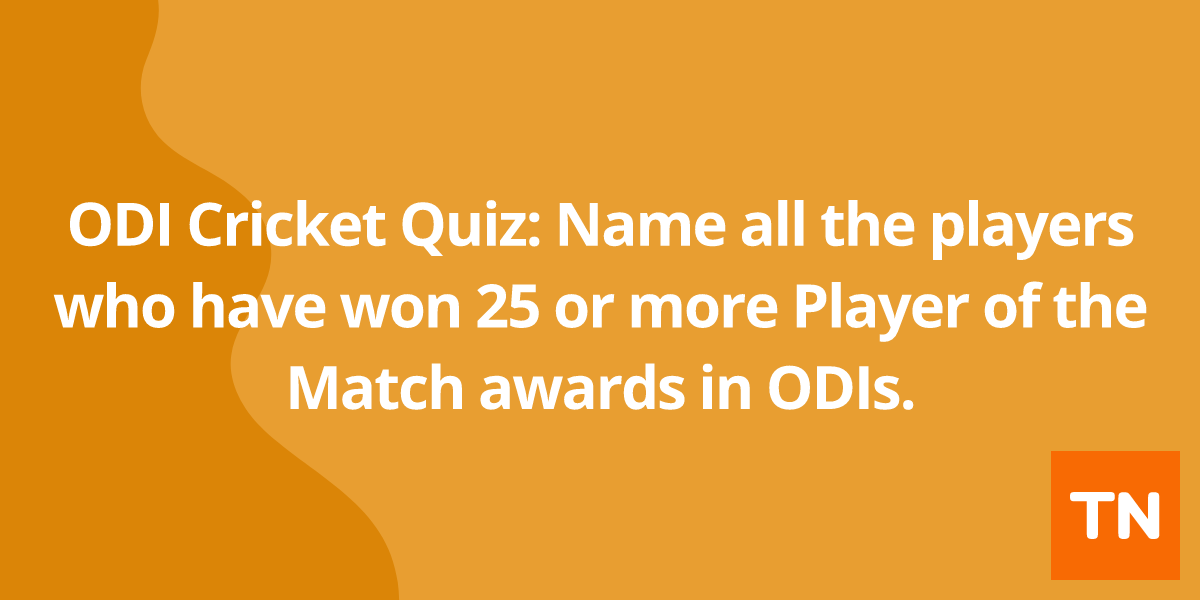 ODI Cricket Quiz: Name all the players who have won 25 or more Player of the Match awards in ODIs.